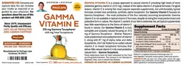 Label for Gamma Vitamin E