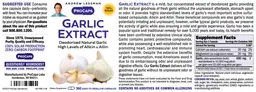 Label for Garlic Extract