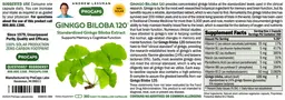 Label for Ginkgo Biloba 120