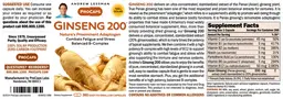 Label for Ginseng 200