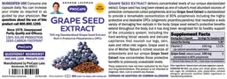 Label for Grape Seed Extract