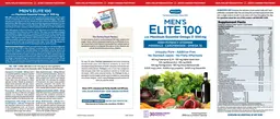 Label for Men's Elite 100 with Maximum Essential Omega-3 500 mg