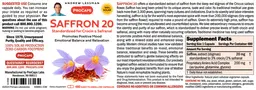 Label for Saffron 20