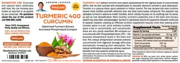 Label for Turmeric 400 Curcumin