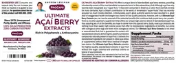 Label for Ultimate Acai Berry Extracts
