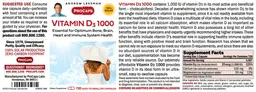 Label for Vitamin D3 1000
