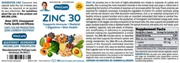 Label for Zinc 30