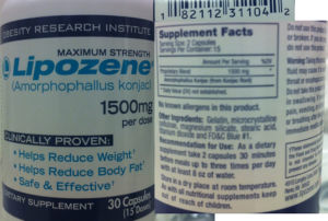 Maximum Strength Lipozene (Amorphophallu