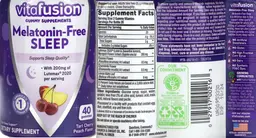 Label for Melatonin-Free Sleep Tart Cherry Peach Flavor