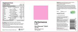 Label for NutriGenesis Multi for Men
