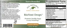 Label for BioVent Drops