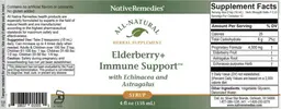 Label for Elderberry+ Immune Support