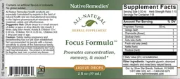 Label for Focus Formula
