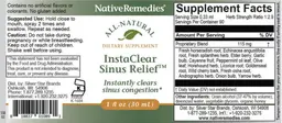 Label for InstaClear Sinus Relief