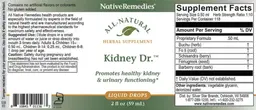 Label for Kidney Dr.