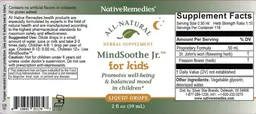 Label for MindSoothe Jr.