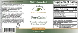 Label for PureCalm