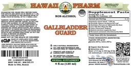 Label for Gallbladder Guard Non-Alcohol