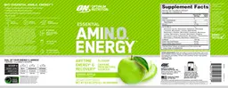 Label for Essential AMIN.O. Energy Green Apple