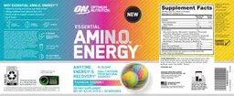 Label for Essential AMIN.O Energy Rainbow Sherbet