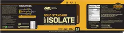 Label for Gold Standard 100% Isolate Chocolate Bliss
