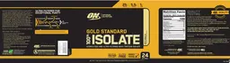 Label for Gold Standard 100% Isolate Rich Vanilla