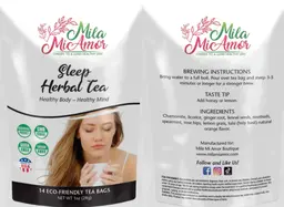 Label for Sleep Herbal Tea