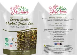 Label for Terra Santa Herbal Detox Tea