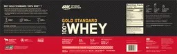 Label for Gold Standard 100% Whey Strawberries & Cream