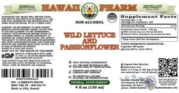 Label for Wild Lettuce and Passionflower Non-Alcohol