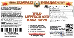 Label for Wild Lettuce and Kava Kava