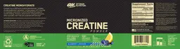 Label for Micronized Creatine Powder Blueberry Lemonade