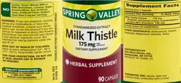 Label for Milk Thistle 175 mg