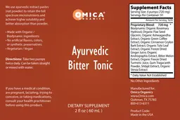 Label for Ayurvedic Bitter Tonic