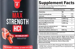 Label for Max Strength HCl Watermelon Candy