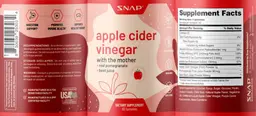 Label for Apple Cider Vinegar with the Mother Apple Flavored Gummies