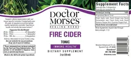 Label for Fire Cider Tonic