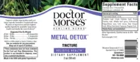 Label for Metal Detox Tincture