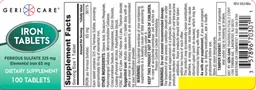 Label for Iron Tablets 65 mg