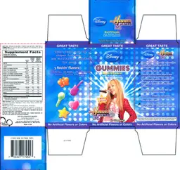 Label for Disney MultiVitamin Gummies