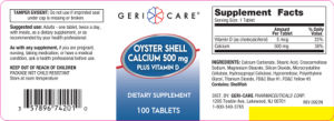 Oyster Shell Calcium 500 mg plus Vitamin