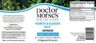 Label for Kidneys & Bladder Daily Capsules 450 mg