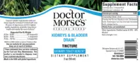 Label for Kidneys & Bladder Drain Tincture
