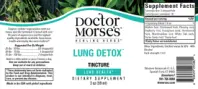 Label for Lung Detox Tincture