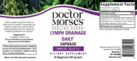 Label for Lymph Drainage Daily Capsules 450 mg