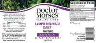 Label for Lymph Drainage Daily Tincture