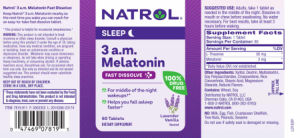 3 a.m. Melatonin Fast Dissolve Lavender 