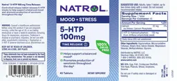 Label for 5-HTP 100 mg Time Release