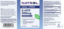 Label for 5-HTP 200 mg Time Release