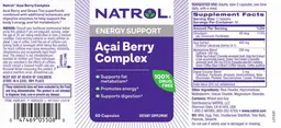 Label for Acai Berry Complex